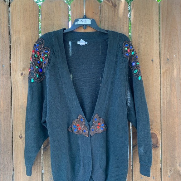 90s Vintage Spoleto Ramie/Cotton cardigan sweater size Medium RN74463. - Picture 4 of 9